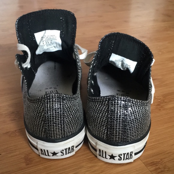 Silver & Black Converse Allstars - Picture 4 of 5